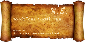 Mohácsi Sudárka névjegykártya